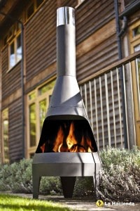 Extra large steel chimenea canyon